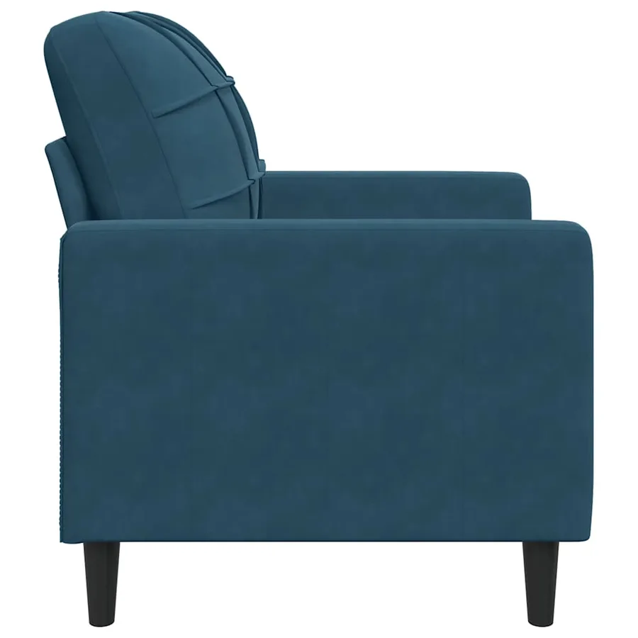 Fauteuil Bleu 60 cm Velours - 5