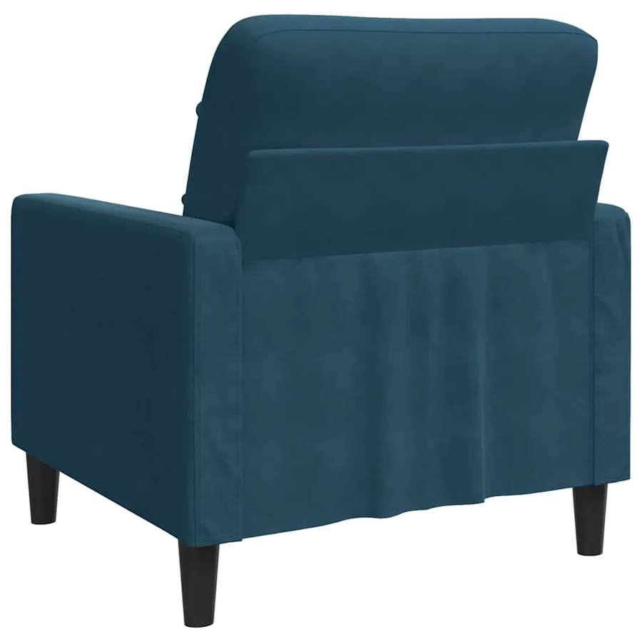 Fauteuil Bleu 60 cm Velours - 6