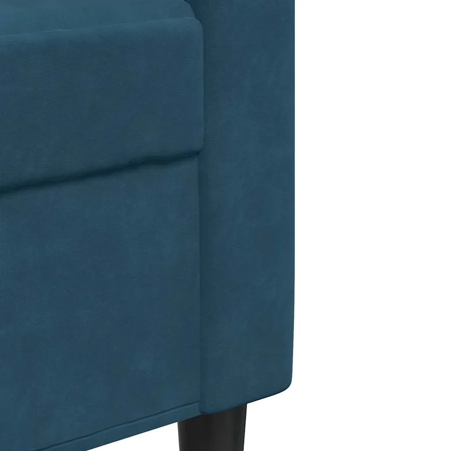 Fauteuil Bleu 60 cm Velours - 7