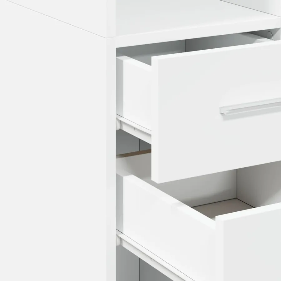 Armoire de rangement mince blanc 30x42,5x225 cm - 11