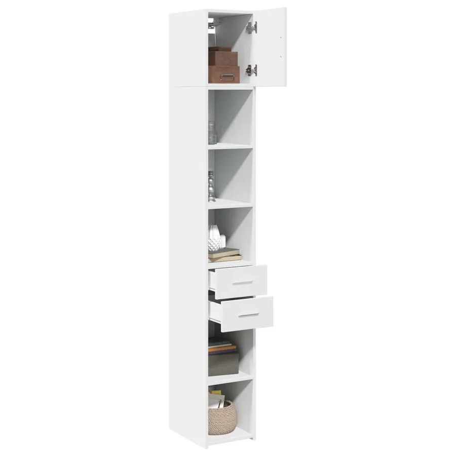 Armoire de rangement mince blanc 30x42,5x225 cm - 3