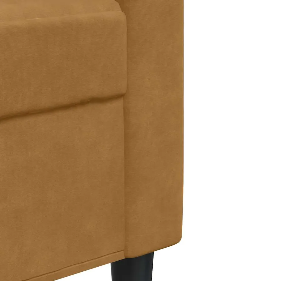 Fauteuil Marron 60 cm Velours - 6