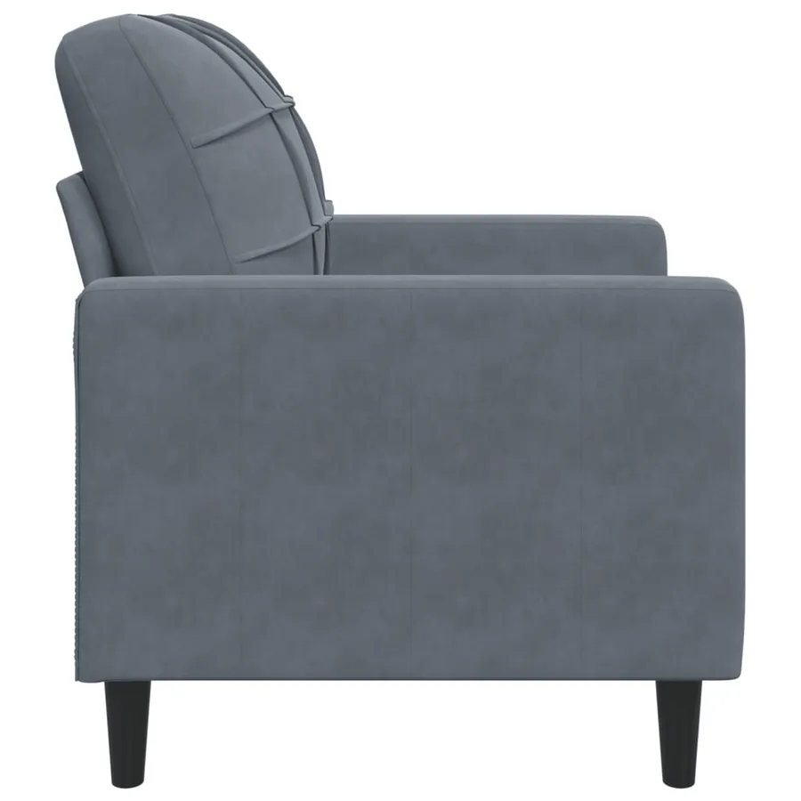 Fauteuil Gris foncé 60 cm Velours - 5
