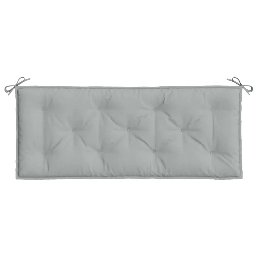 Coussin de banc de jardin gris clair mélangé 120x50x7 cm tissu - 4