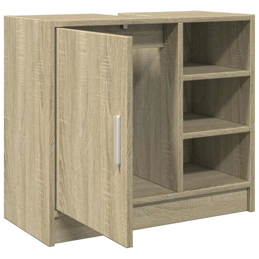 Armoire d'évier chêne sonoma 63x29x55 cm bois d'ingénierie - 5