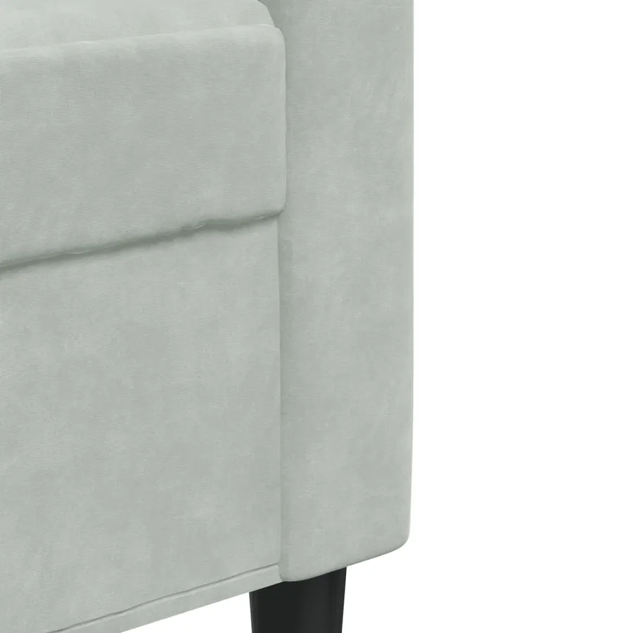 Ensemble de canapés 3 pcs avec coussins Gris clair Velours - 7