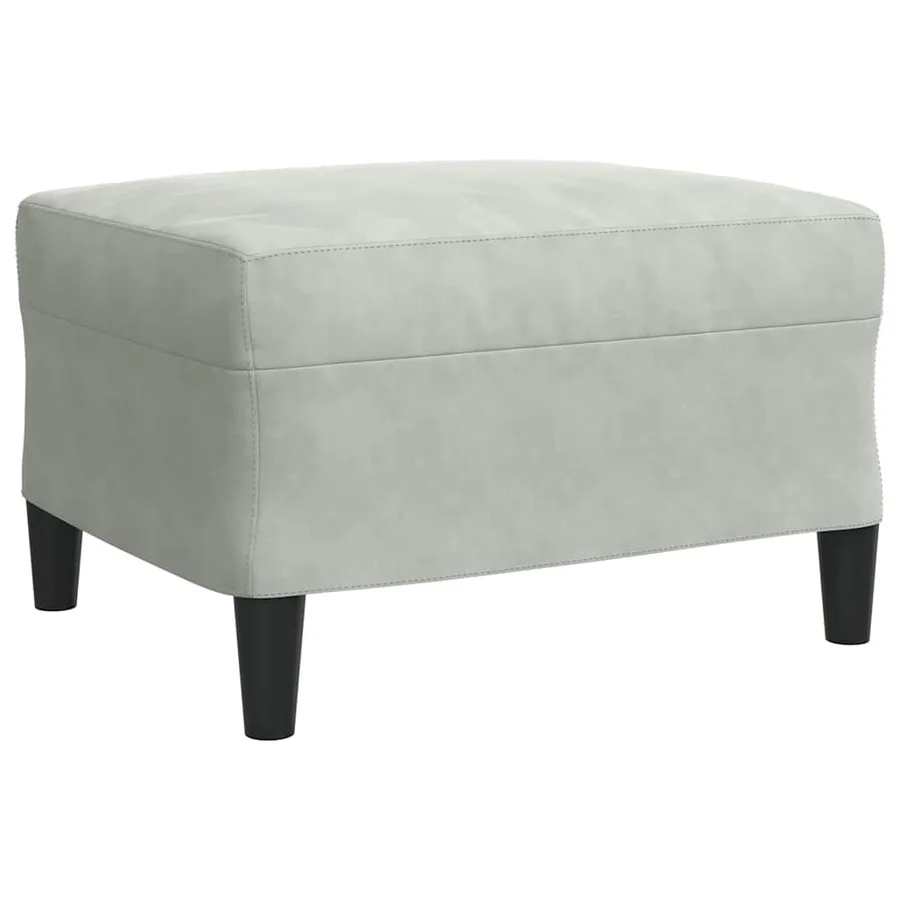 Ensemble de canapés 3 pcs avec coussins Gris clair Velours - 6