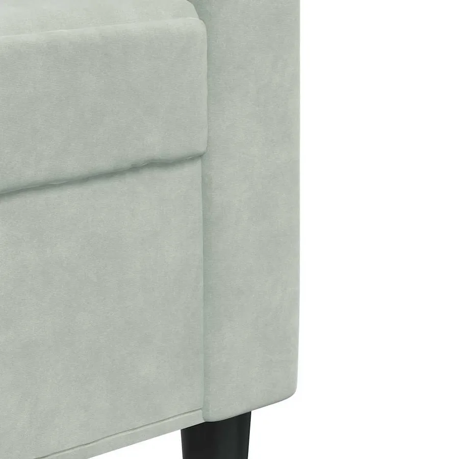 Ensemble de canapés 3 pcs avec coussins Gris clair Velours - 7