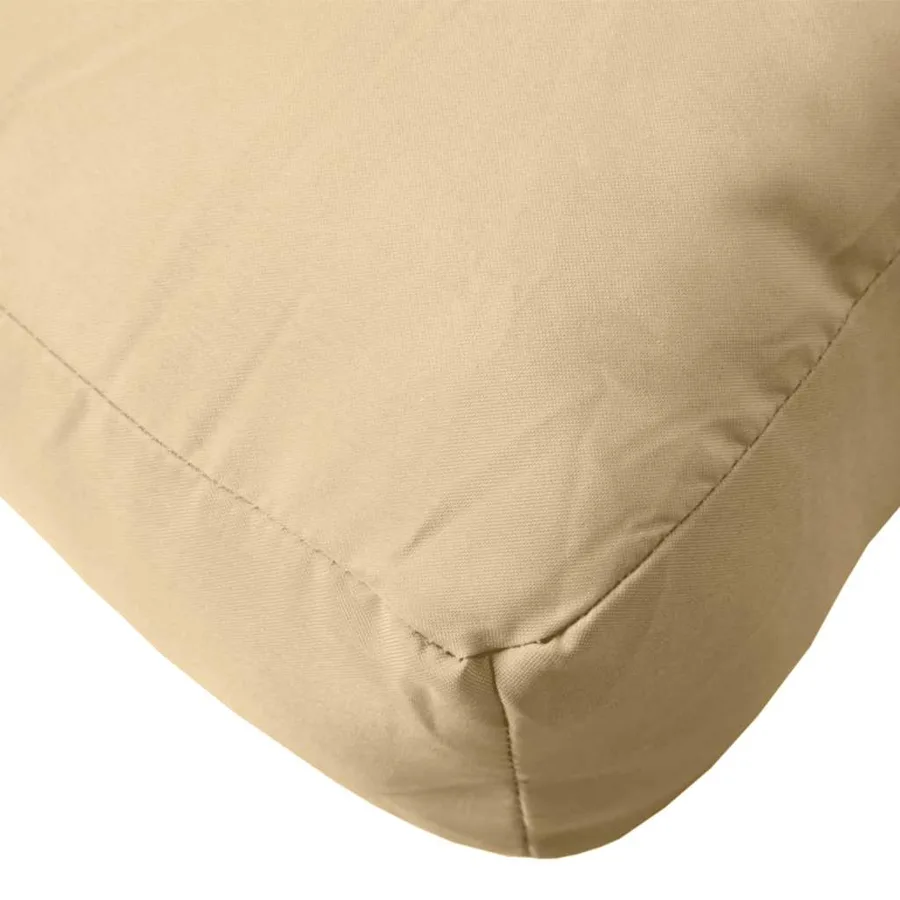 Coussins de palette lot de 2 beige mélangé tissu - 8