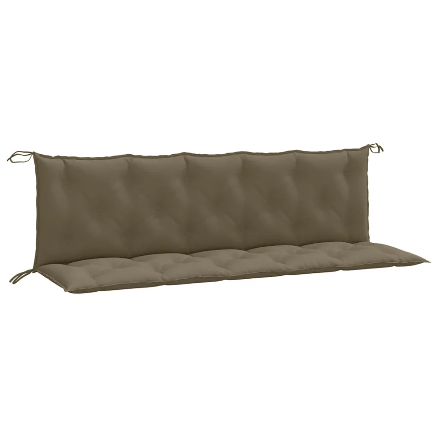 Coussins de banc de jardin lot de 2 taupe mélangé tissu - 2