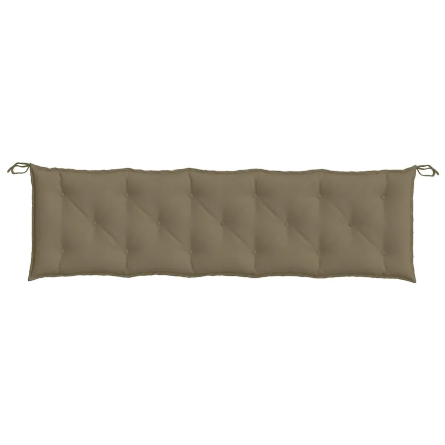 Coussins de banc de jardin lot de 2 taupe mélangé tissu - 6