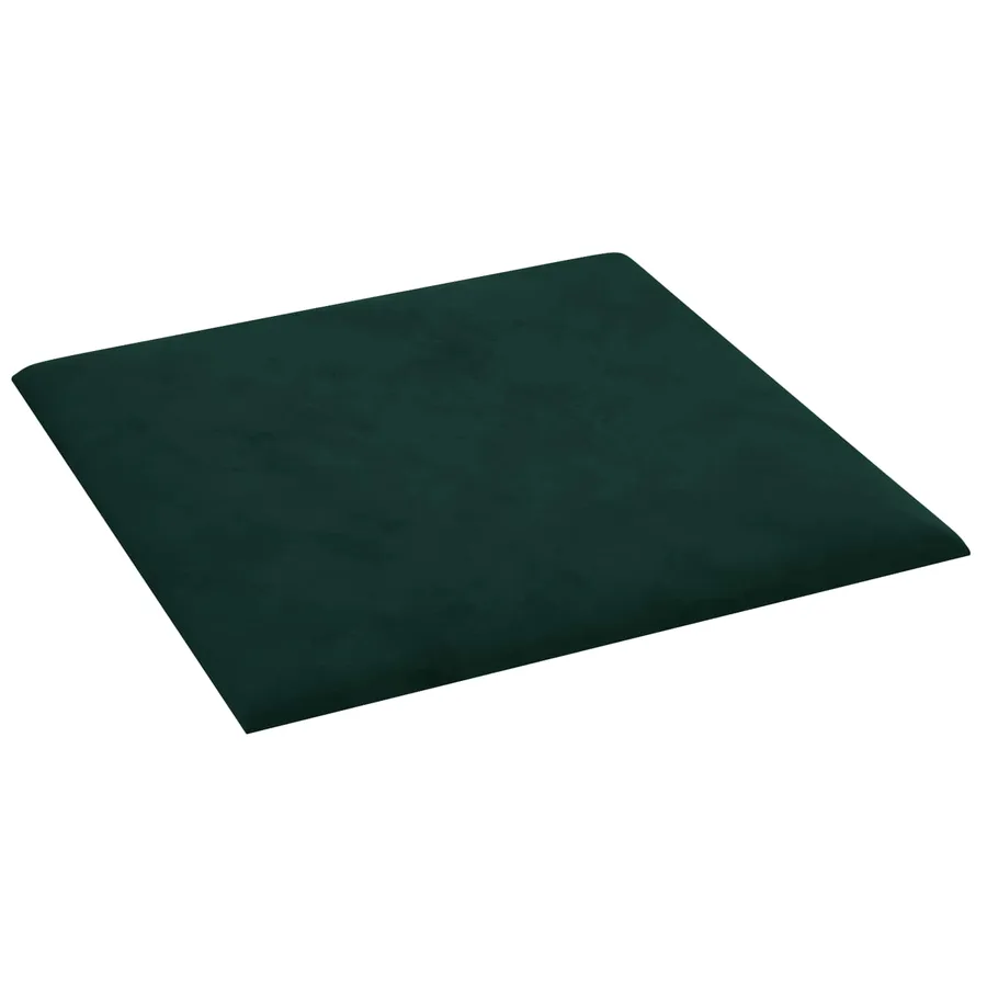 Tête de lit murale 12 pcs Vert foncé Velours - 3
