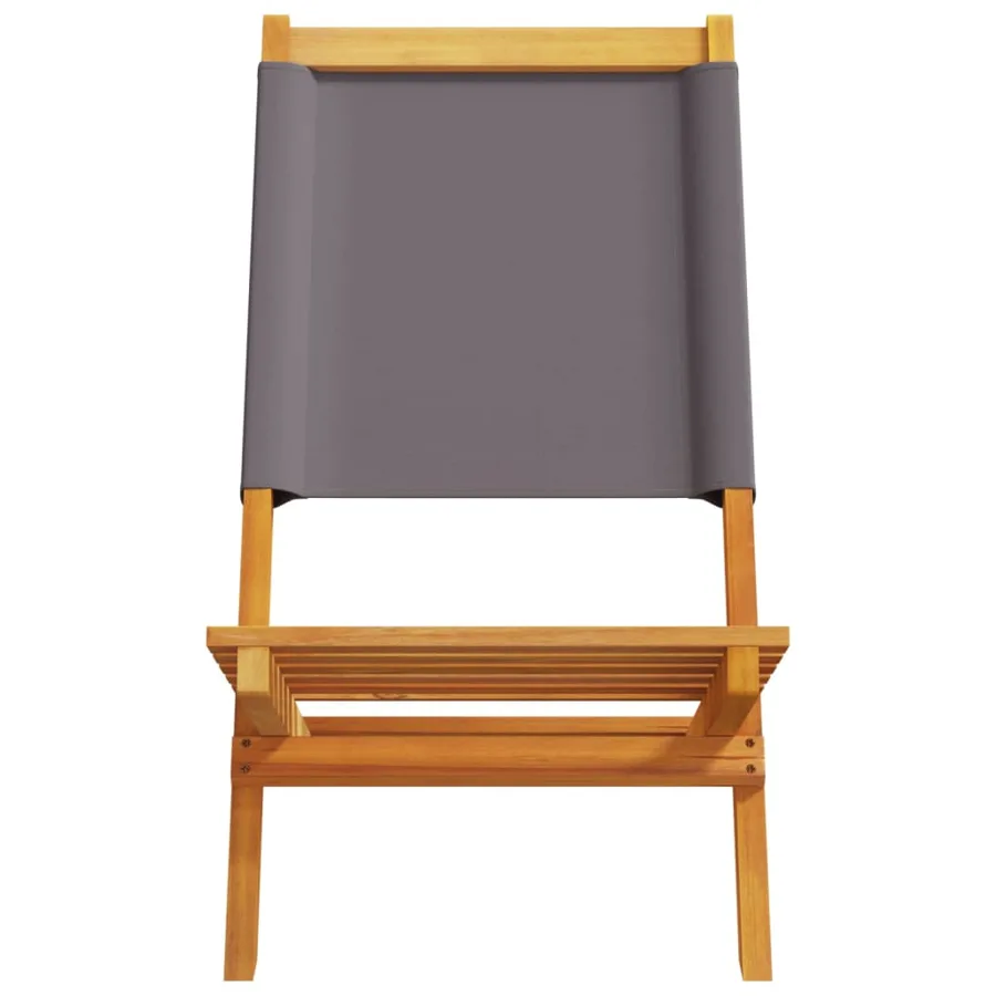 Chaises de jardin pliantes lot de 8 tissu et bois massif - 4