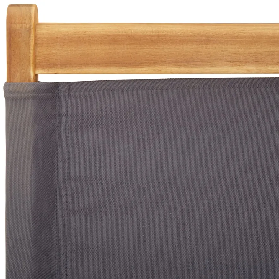 Chaises de jardin pliantes lot de 8 tissu et bois massif - 9
