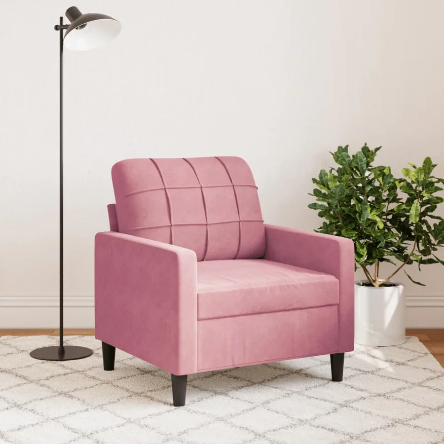 Fauteuil Rose 60 cm Velours - 3