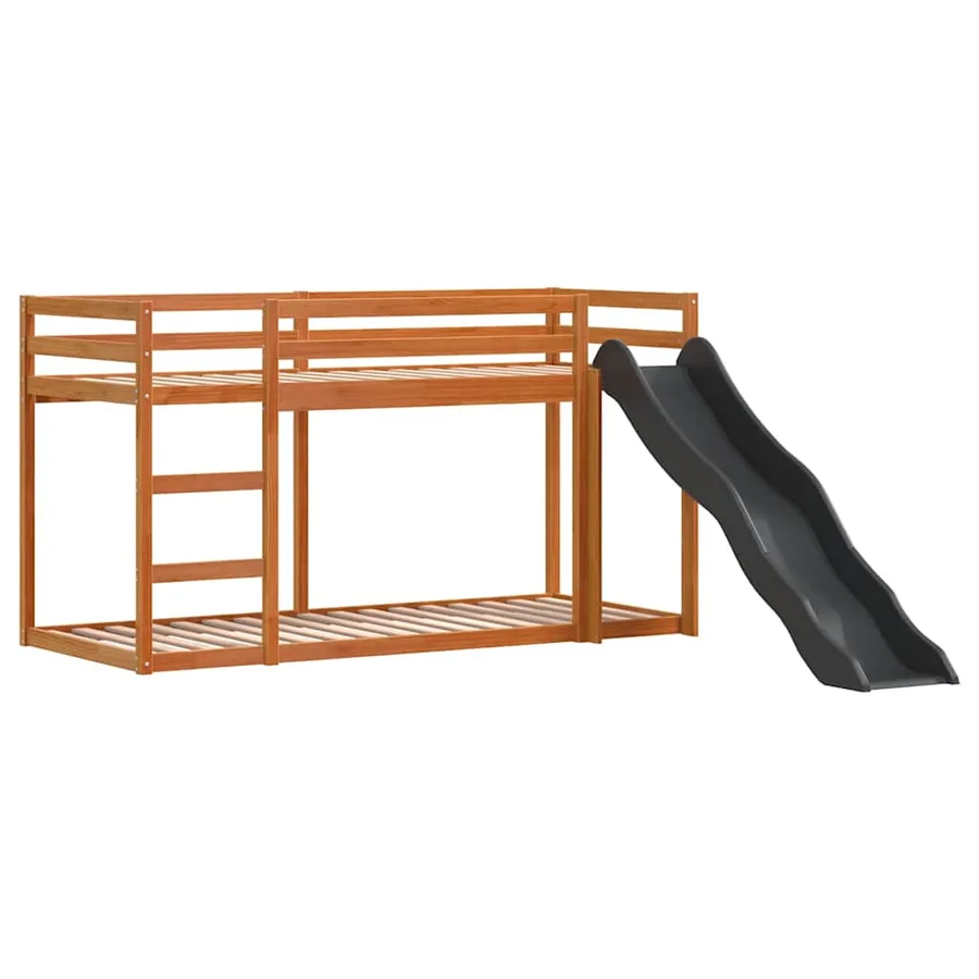 Lit superposé avec toboggan et échelle sans matelas 75x190 cm - 4