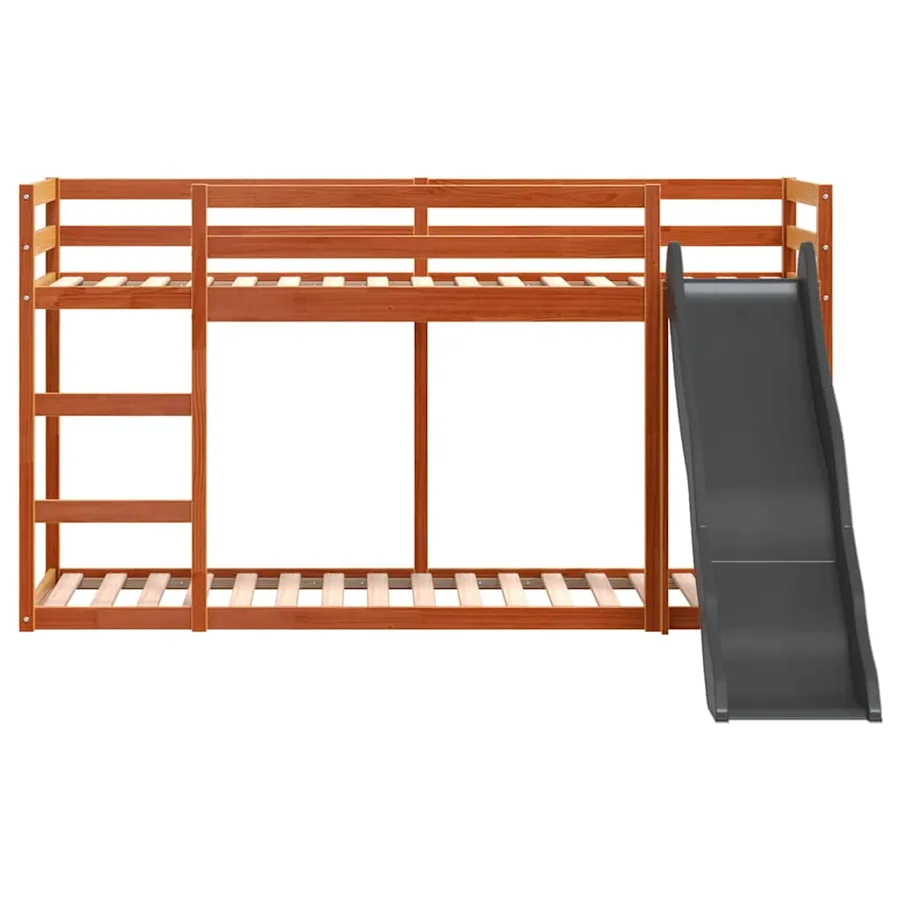 Lit superposé avec toboggan et échelle sans matelas 75x190 cm - 5