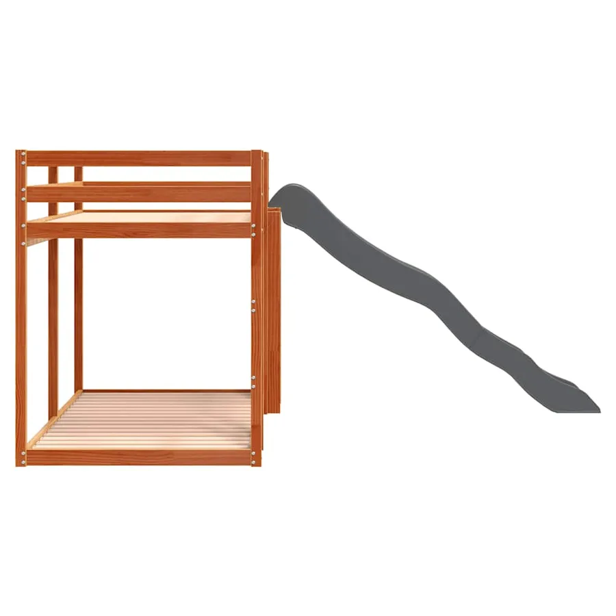 Lit superposé avec toboggan et échelle sans matelas 75x190 cm - 6