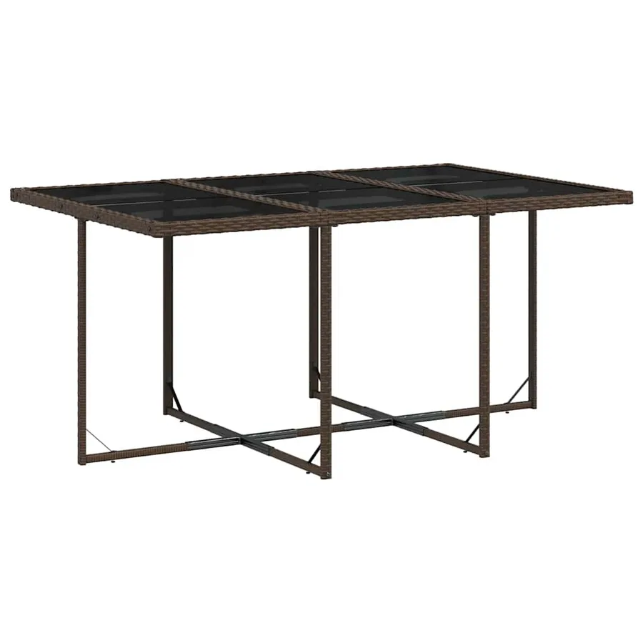 Ensemble à manger de jardin et coussins 7 pcs marron rotin - 4