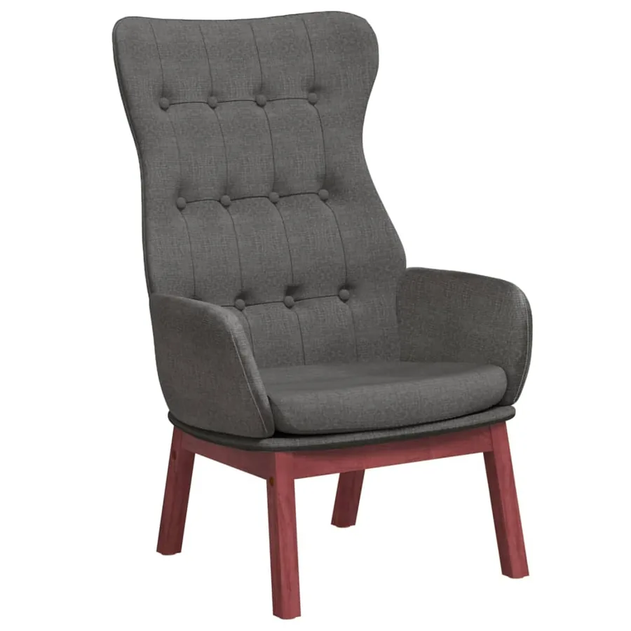 Chaise de relaxation Gris foncé Tissu - 2