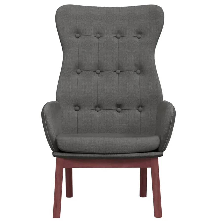 Chaise de relaxation Gris foncé Tissu - 3
