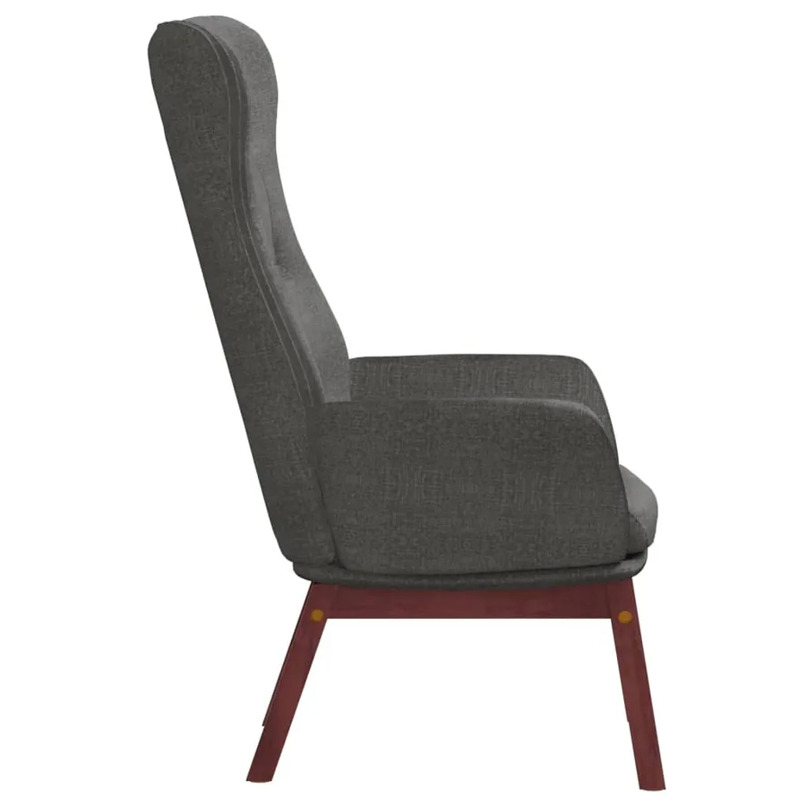 Chaise de relaxation Gris foncé Tissu - 4