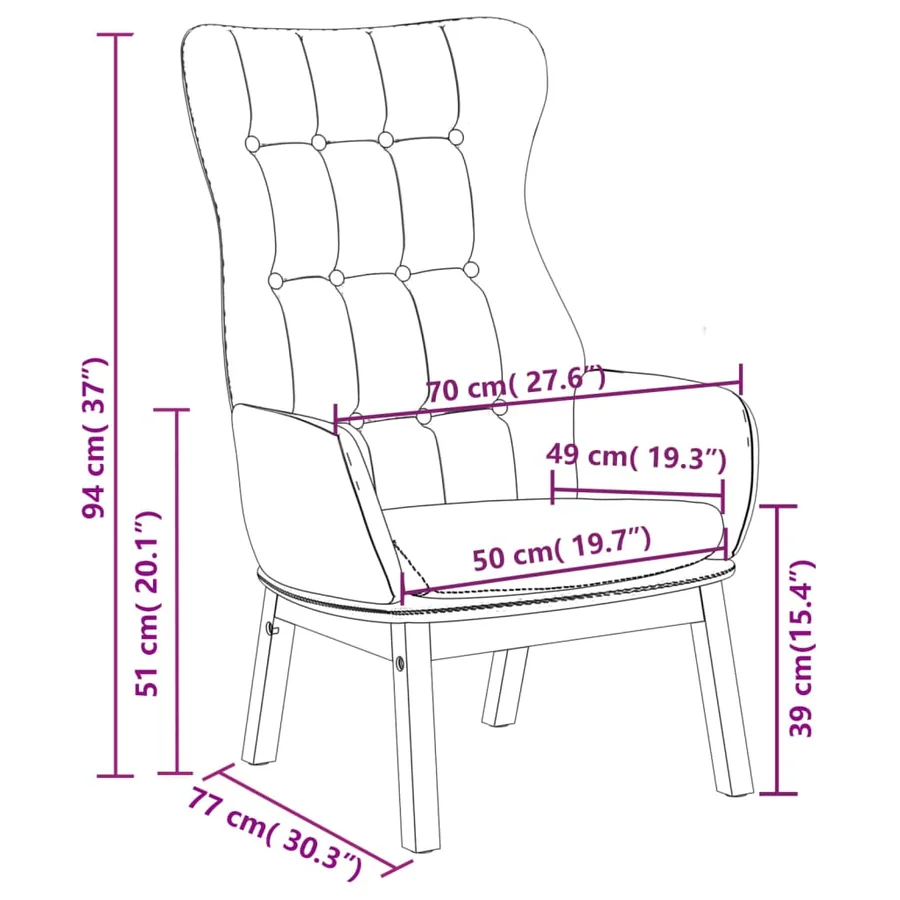 Chaise de relaxation Gris foncé Tissu - 7
