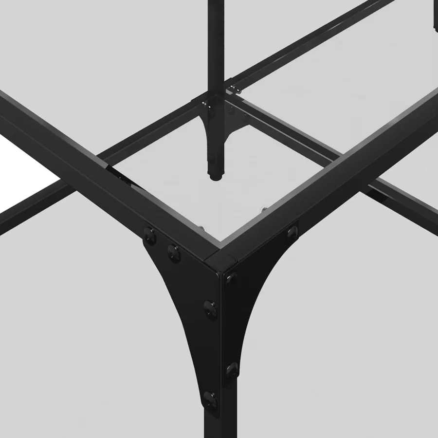 Table basse avec dessus en verre transparent 98,5x50x40cm acier - 7
