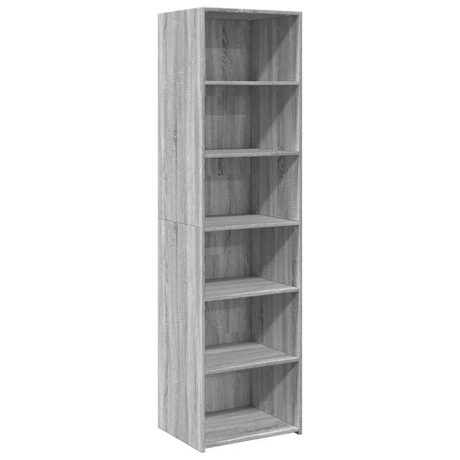 Buffet haut sonoma gris 50x41x185 cm bois d'ingénierie - 2