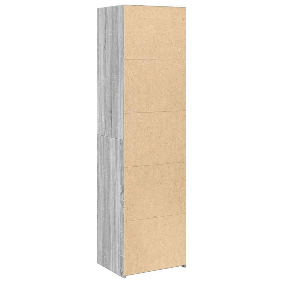 Buffet haut sonoma gris 50x41x185 cm bois d'ingénierie - 6