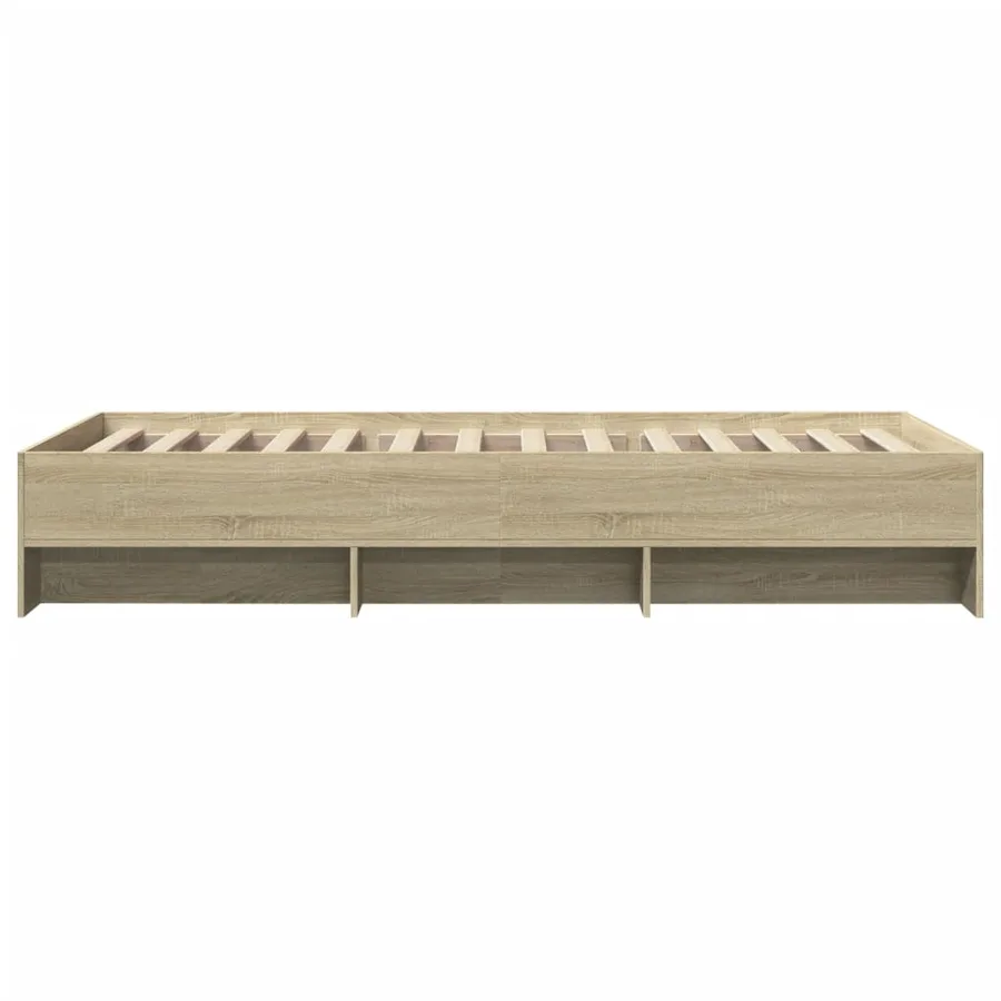 Cadre de lit sans matelas chêne sonoma 75x190 cm - 6