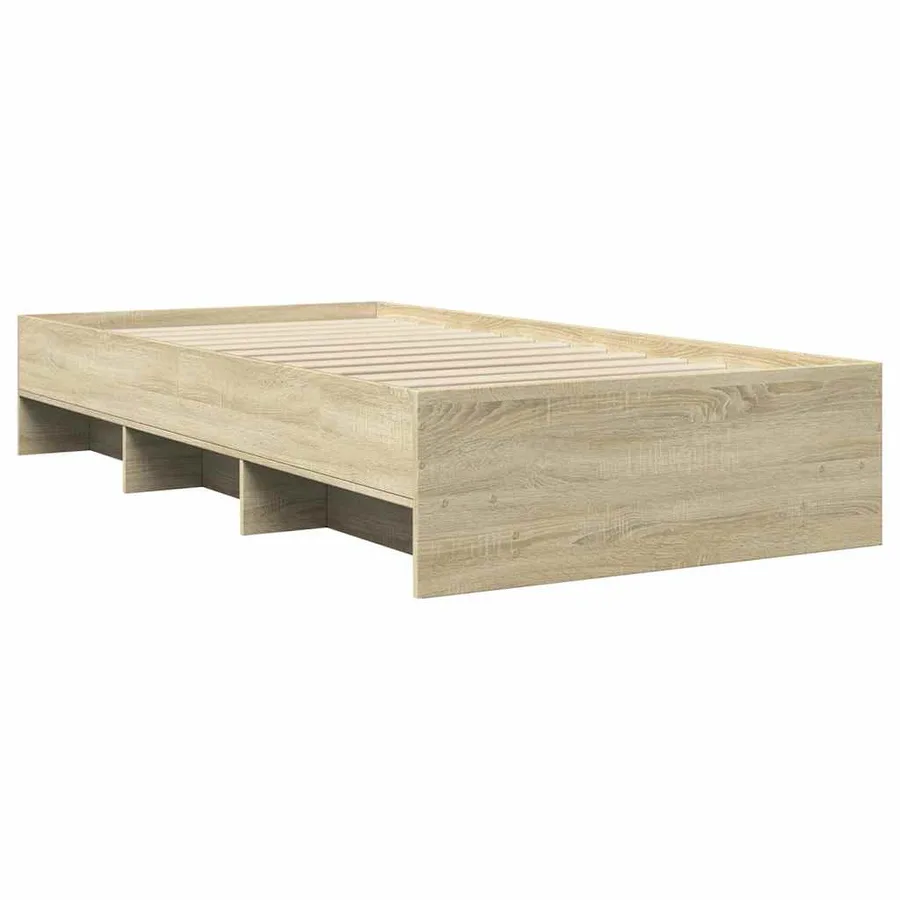 Cadre de lit sans matelas chêne sonoma 75x190 cm - 7