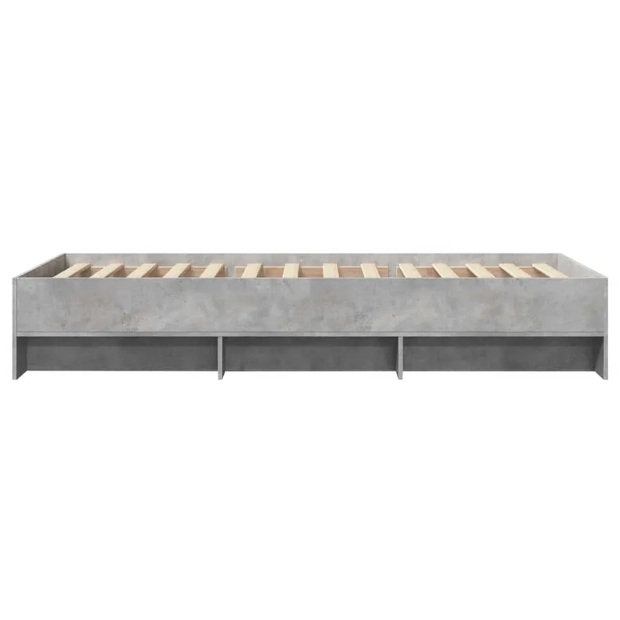 Cadre de lit sans matelas gris béton 90x200cm bois d'ingénierie - 6