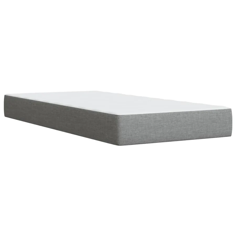 Sommier à lattes de lit avec matelas Gris clair 90x200 cm Tissu - 6