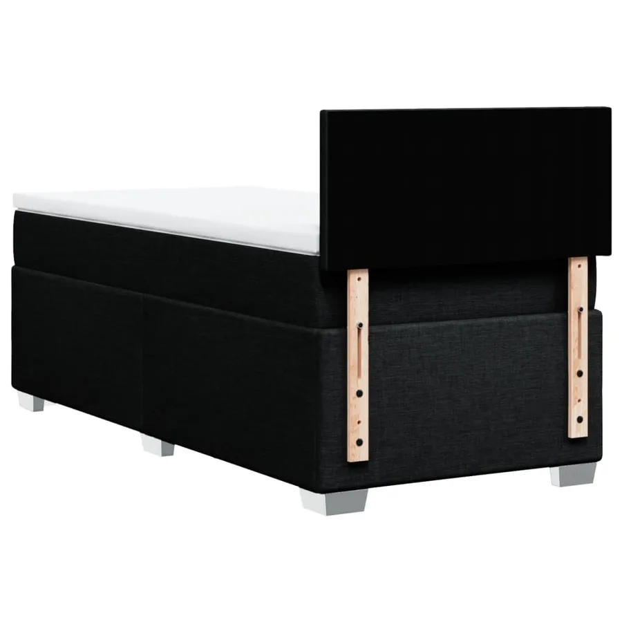Sommier à lattes de lit avec matelas Noir 90x200 cm Tissu - 12