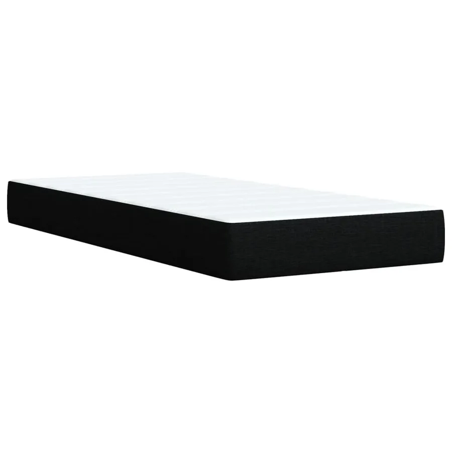 Sommier à lattes de lit avec matelas Noir 90x200 cm Tissu - 9