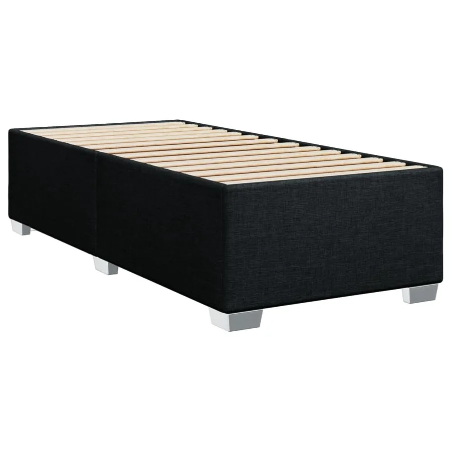 Cadre de lit sans matelas noir 90x200 cm tissu - 3