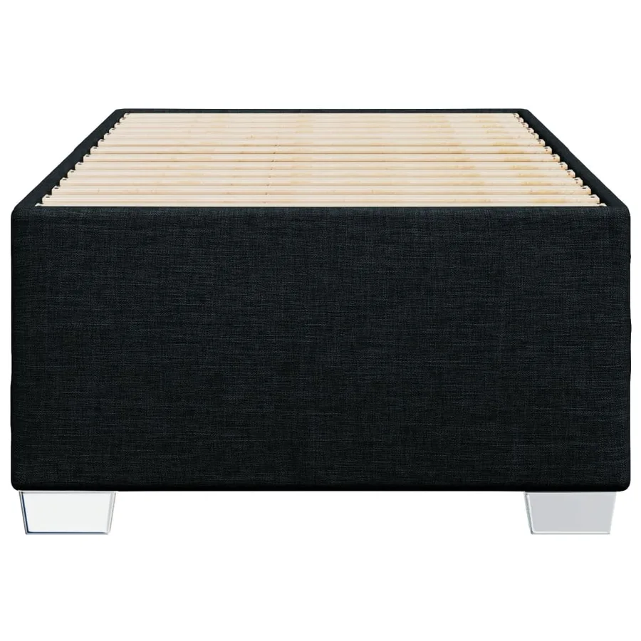 Cadre de lit sans matelas noir 90x200 cm tissu - 4