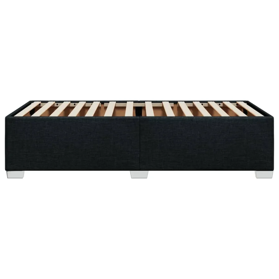 Cadre de lit sans matelas noir 90x200 cm tissu - 5