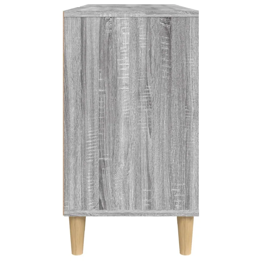 Meuble d'évier sonoma gris 80x33x60 cm bois d'ingénierie - 8