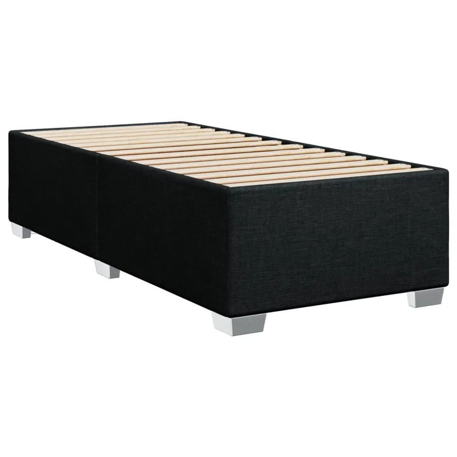 Sommier à lattes de lit avec matelas Noir 90x200 cm Tissu - 5