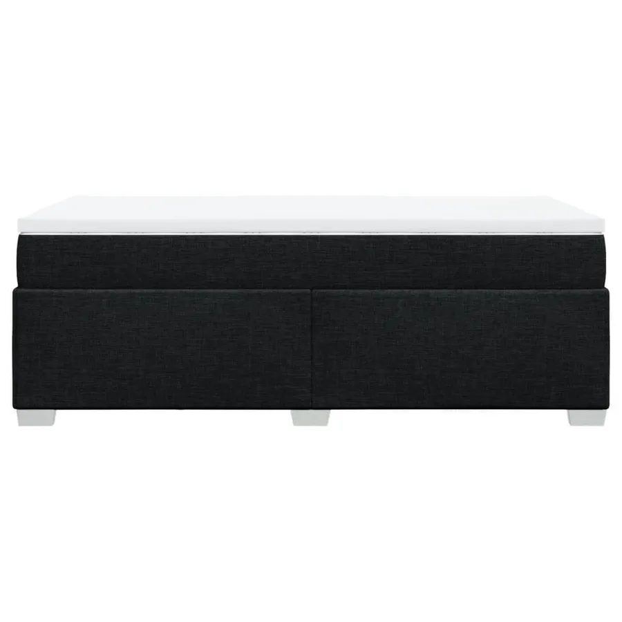 Sommier à lattes de lit avec matelas Noir 90x200 cm Tissu - 8