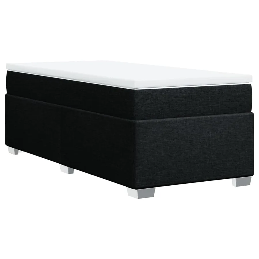 Sommier à lattes de lit avec matelas Noir 90x200 cm Tissu - 9