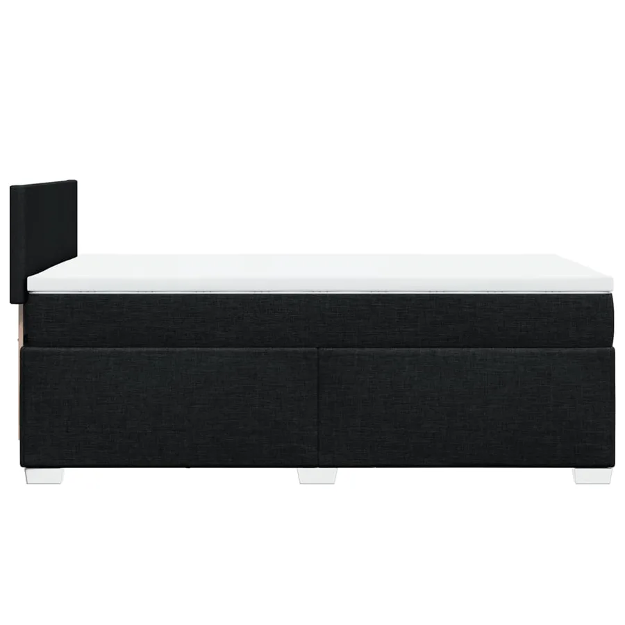 Sommier à lattes de lit avec matelas Noir 90x200 cm Tissu - 5