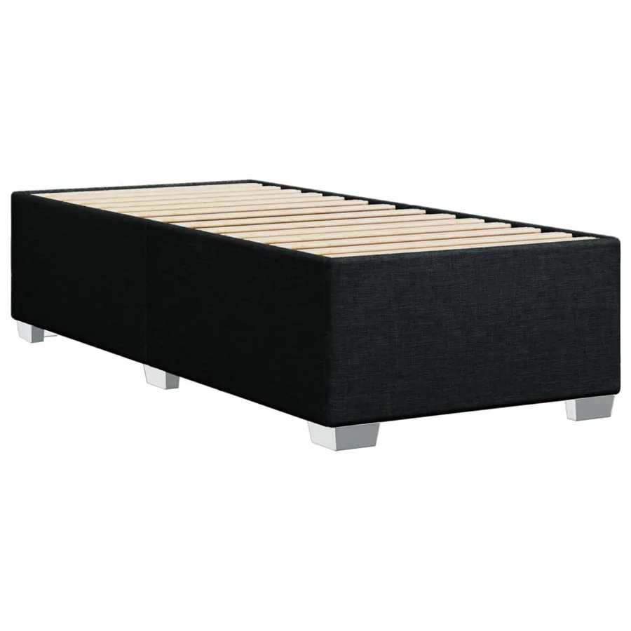 Sommier à lattes de lit avec matelas Noir 90x200 cm Tissu - 8