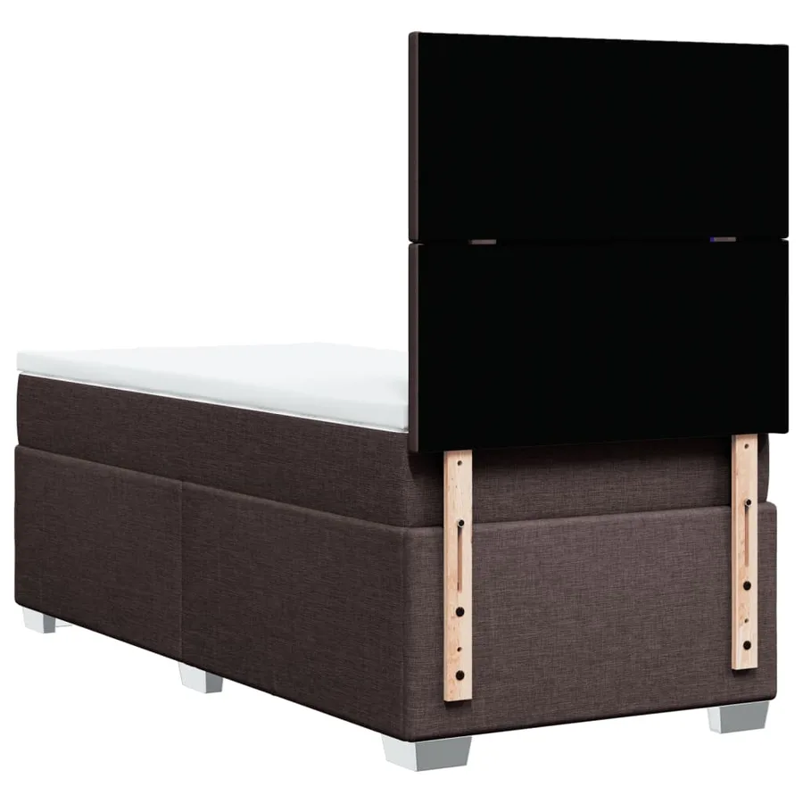 Sommier à lattes de lit avec matelas Marron foncé 90x200 cm - 12