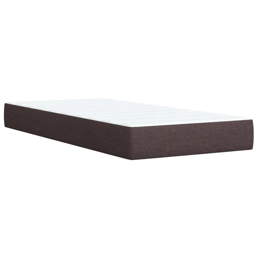 Sommier à lattes de lit avec matelas Marron foncé 90x200 cm - 9