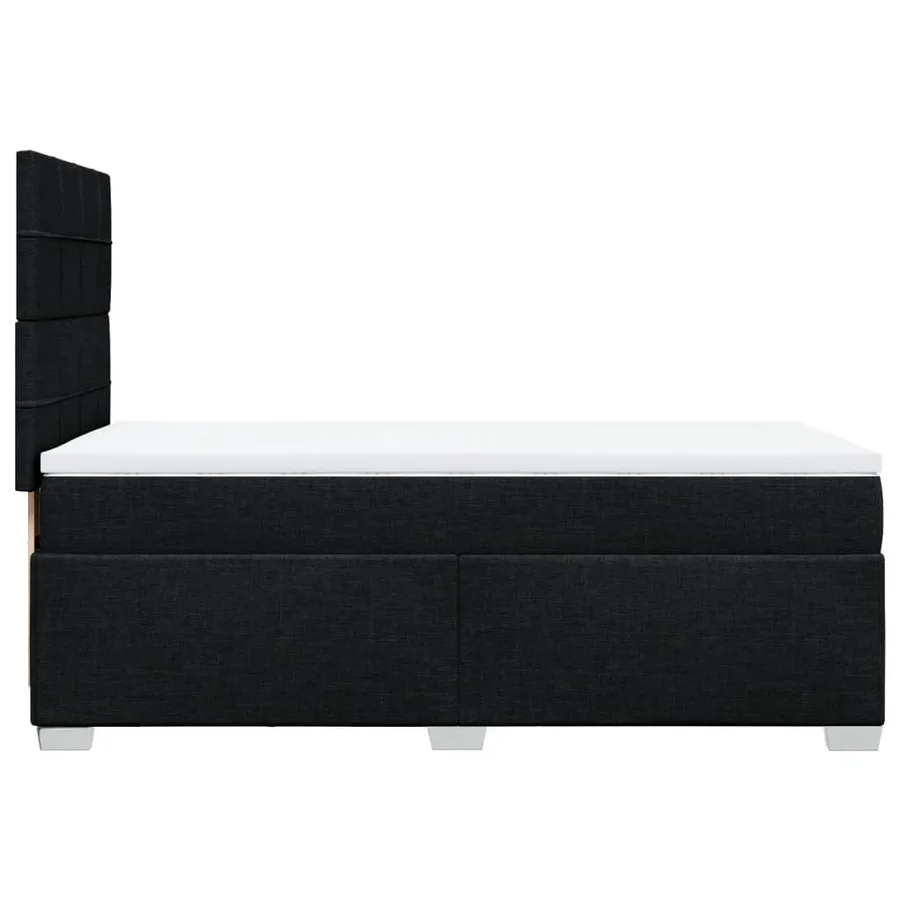 Sommier à lattes de lit avec matelas Noir 90x200 cm Tissu - 11