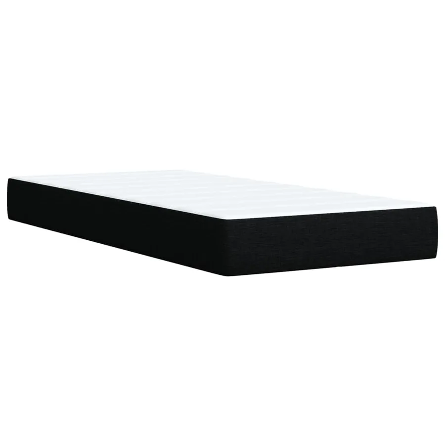 Sommier à lattes de lit avec matelas Noir 90x200 cm Tissu - 9
