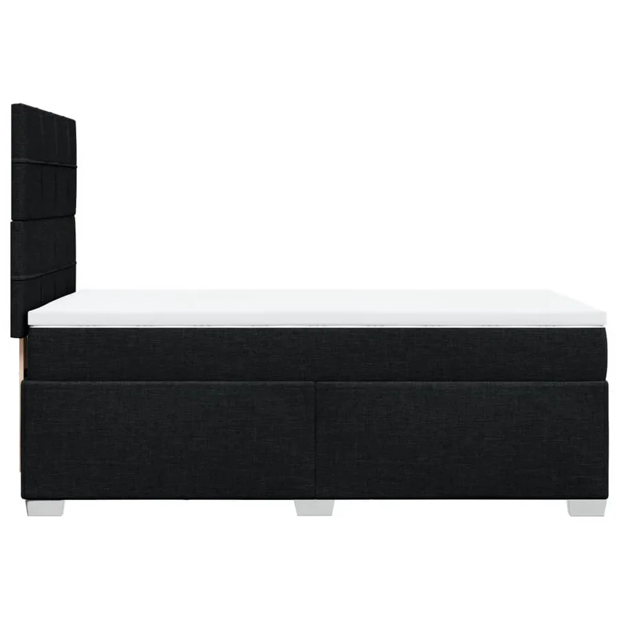 Sommier à lattes de lit avec matelas Noir 90x200 cm Tissu - 9